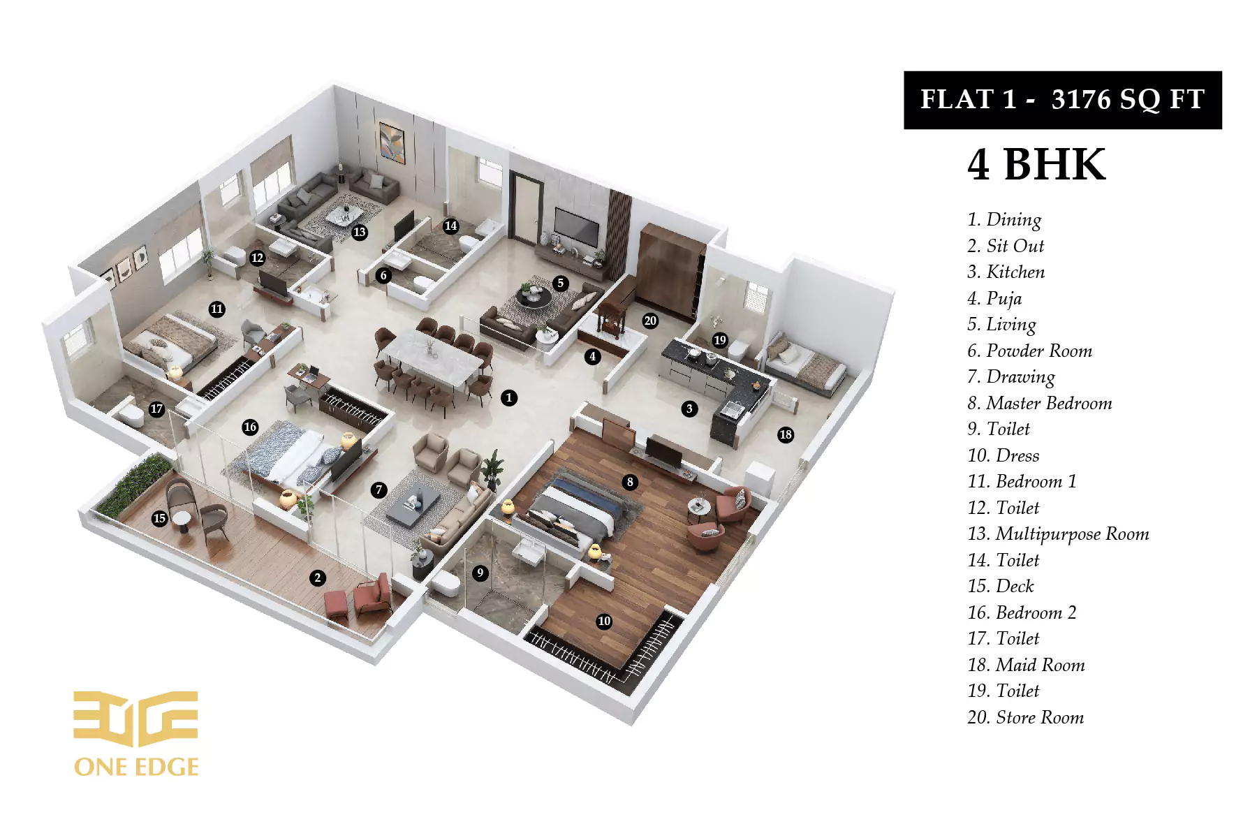 One East Flat No 1
